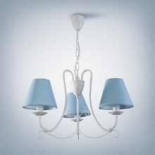 Lámpara colgante LILLIAN 3xE14/40W/230V azul claro