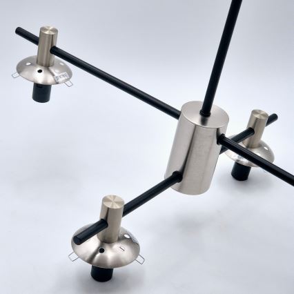Lámpara colgante LILOU 4xE14/5W/230V cromo mate/ahumado