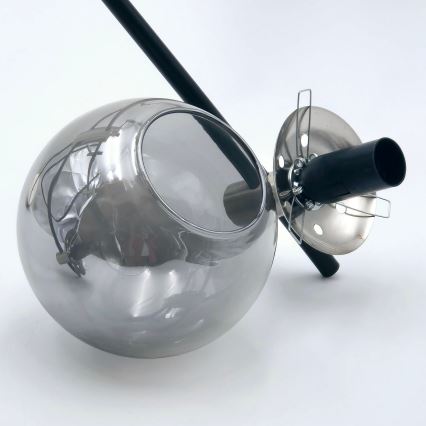 Lámpara colgante LILOU 6xE14/5W/230V cromo mate/ahumado