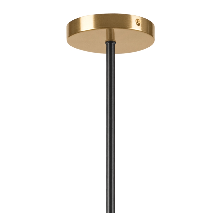Lámpara colgante LILOU 6xE14/5W/230V dorado/negro/beige ahumado
