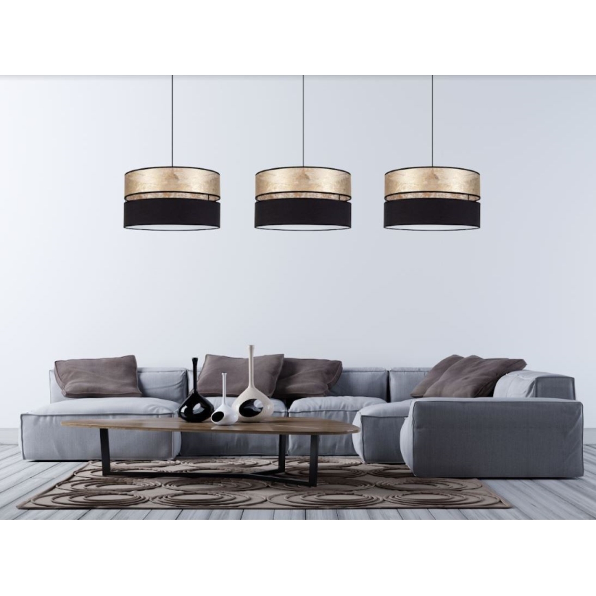 Lámpara colgante LIMA 1xE27/60W/230V dorado/negro