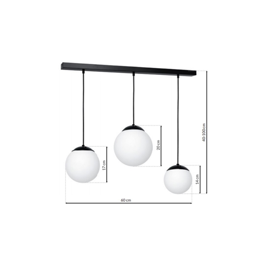 Lámpara colgante LIMA 3xE14/40W/230V
