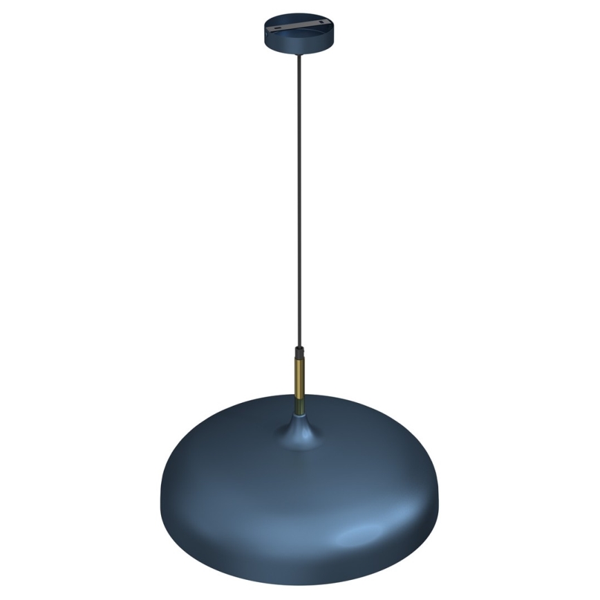 Lámpara colgante LINCOLN 1xE27/60W/230V diá. 45 cm azul