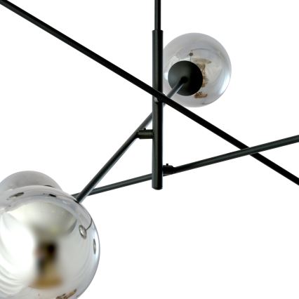 Lámpara colgante LINEAR 6xE14/10W/230V negro/gris