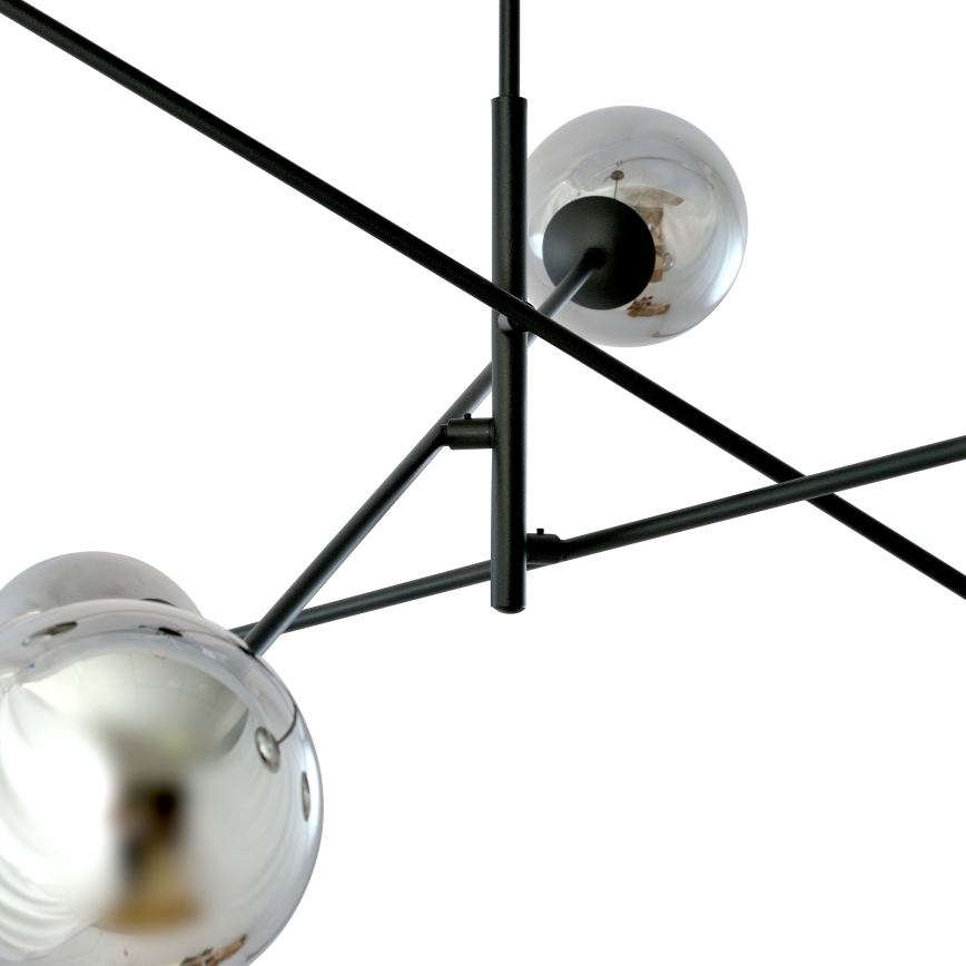 Lámpara colgante LINEAR 6xE14/10W/230V negro/gris