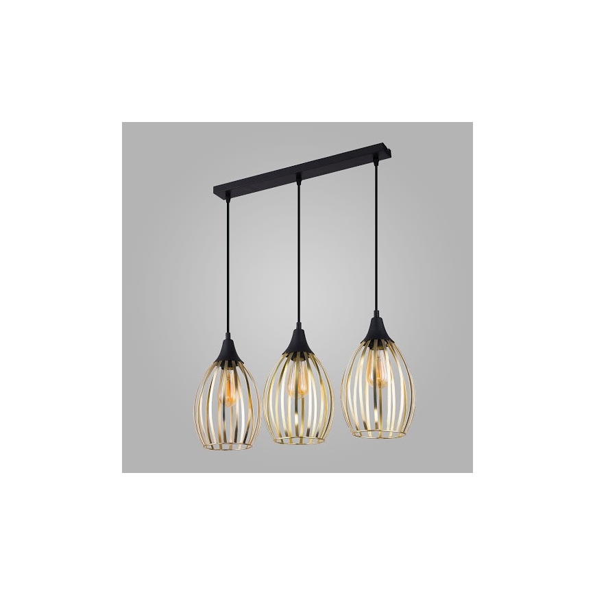 Lámpara colgante LIZA 3xE27/60W/230V