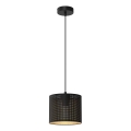 Lámpara colgante LOFT SHADE 1xE27/60W/230V diá. 18 cm negro/dorado