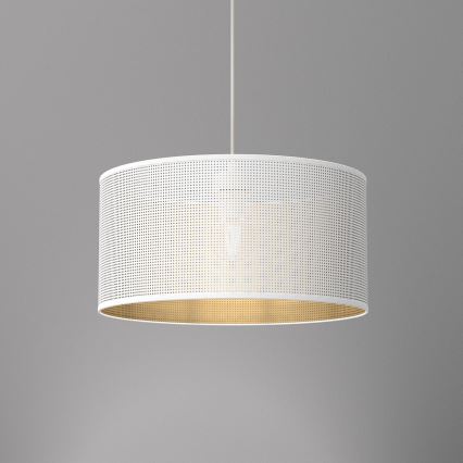 Lámpara colgante LOFT SHADE 1xE27/60W/230V diá. 40 cm blanco/dorado