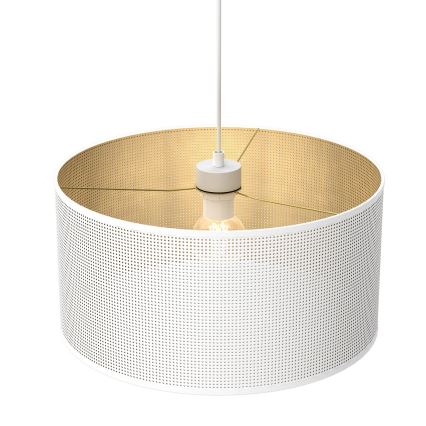 Lámpara colgante LOFT SHADE 1xE27/60W/230V diá. 40 cm blanco/dorado