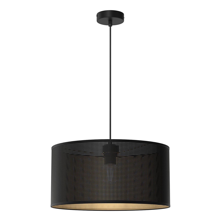 Lámpara colgante LOFT SHADE 1xE27/60W/230V diá. 40 cm negro/dorado