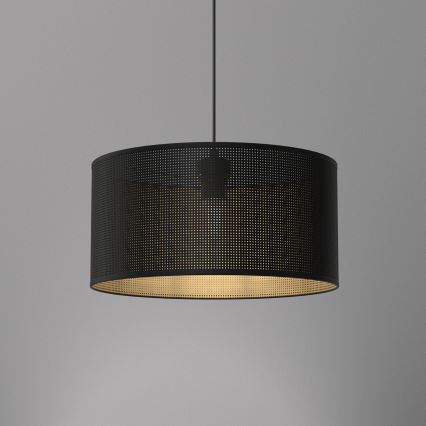 Lámpara colgante LOFT SHADE 1xE27/60W/230V diá. 40 cm negro/dorado