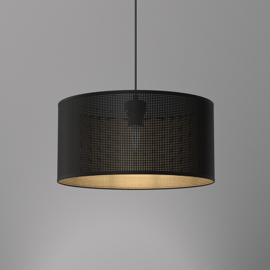 Lámpara colgante LOFT SHADE 1xE27/60W/230V diá. 40 cm negro/dorado