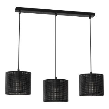 Lámpara colgante LOFT SHADE 3xE27/60W/230V negro