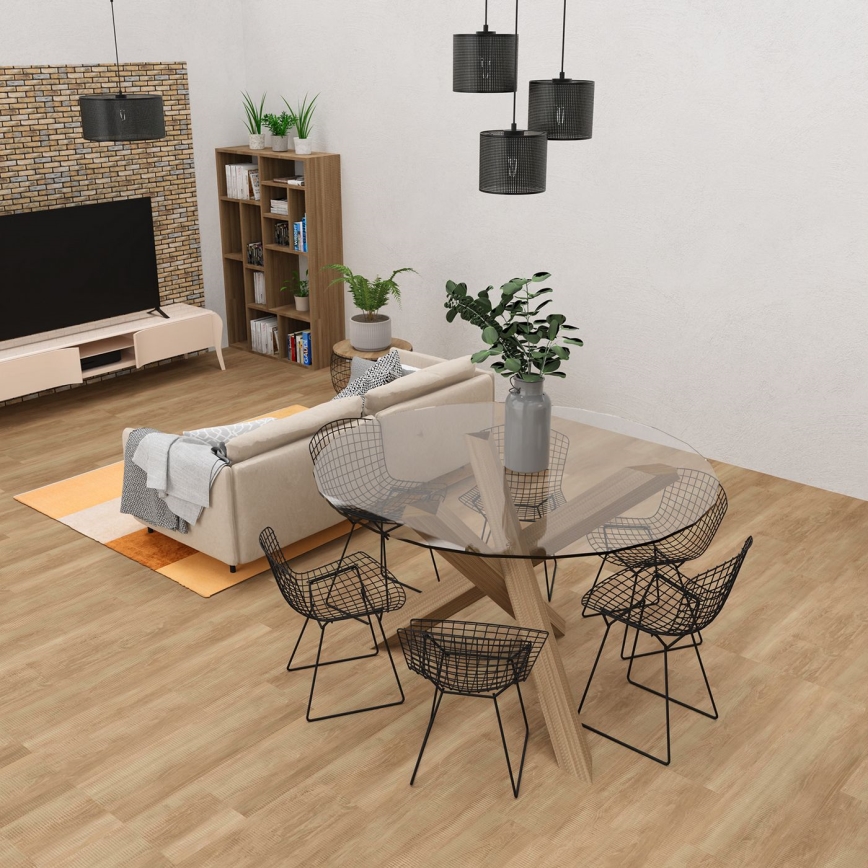 Lámpara colgante LOFT SHADE 3xE27/60W/230V negro