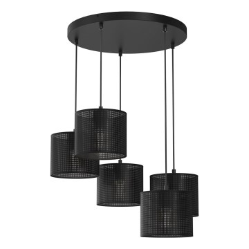 Lámpara colgante LOFT SHADE 5xE27/60W/230V negro