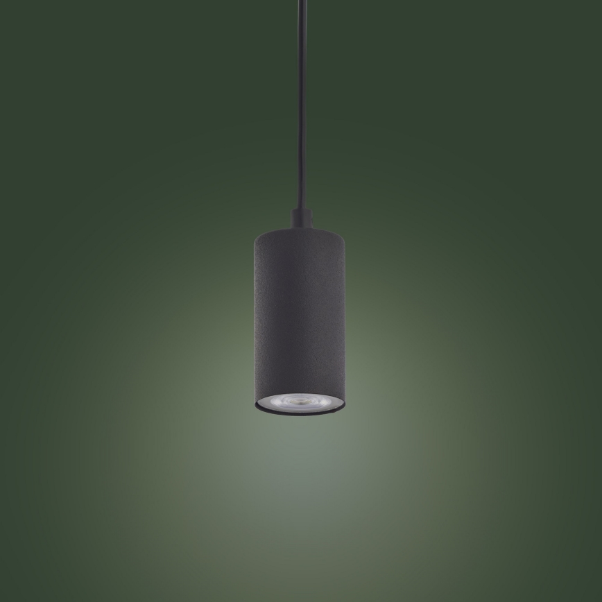 Lámpara colgante LOGAN BLACK 1xGU10/10W/230V