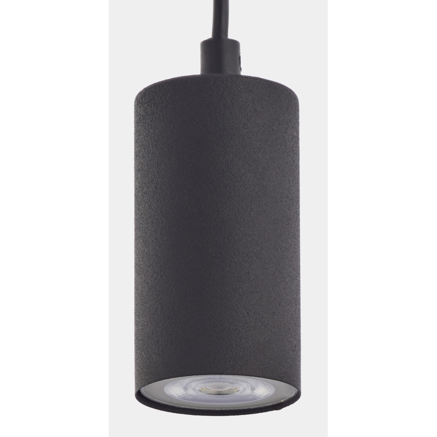 Lámpara colgante LOGAN BLACK 1xGU10/10W/230V