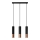 Lámpara colgante LOOPEZ 3xGU10/10W/230V negro/cobre