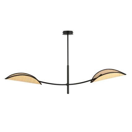 Lámpara colgante LOTUS 2xE14/10W/230V negro/beige