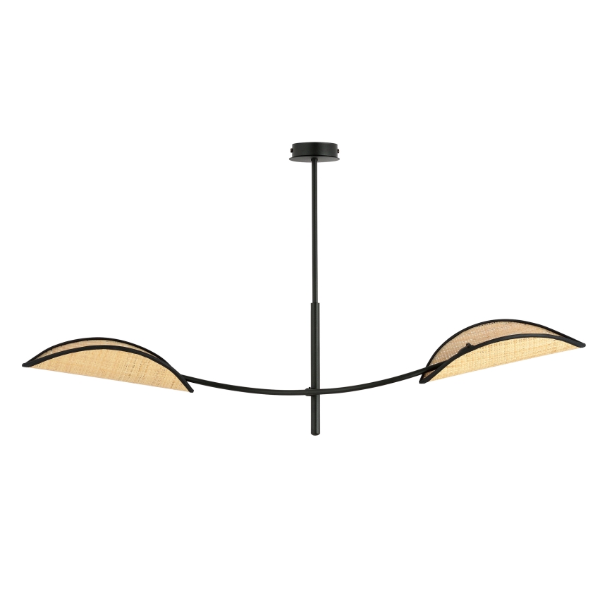 Lámpara colgante LOTUS 2xE14/10W/230V negro/beige