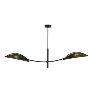 Lámpara colgante LOTUS 2xE14/10W/230V negro/dorado