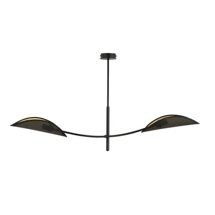 Lámpara colgante LOTUS 2xE14/10W/230V negro/dorado