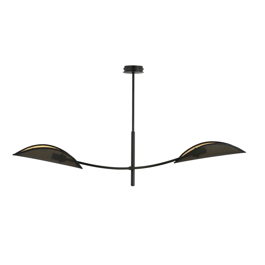Lámpara colgante LOTUS 2xE14/10W/230V negro/dorado
