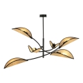Lámpara colgante LOTUS 6xE14/10W/230V negro/beige