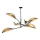 Lámpara colgante LOTUS 6xE14/10W/230V negro/beige