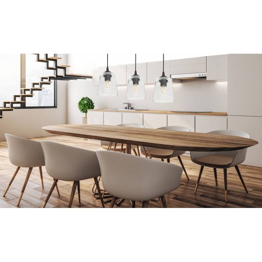 Lámpara colgante LUCEA 3xE27/15W/230V