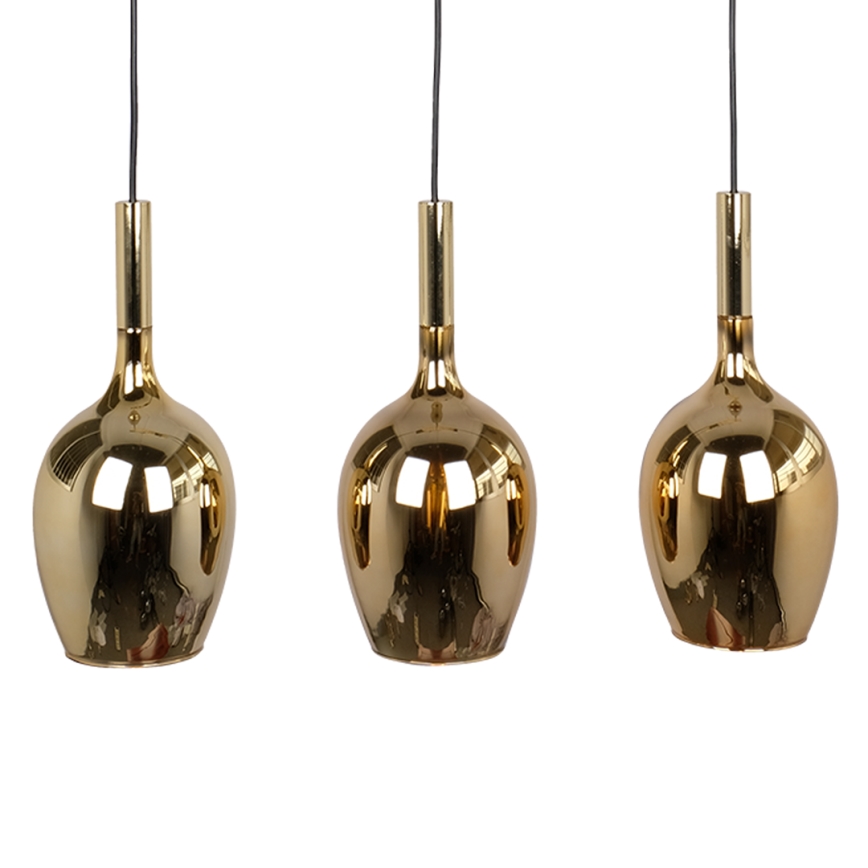 Lámpara colgante LUGANO 3xE14/40W/230V dorado