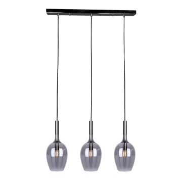 Lámpara colgante LUGANO 3xE14/40W/230V gris