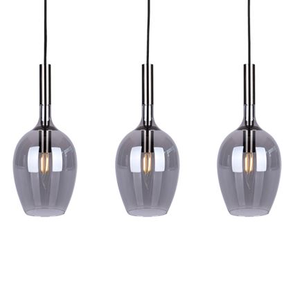 Lámpara colgante LUGANO 3xE14/40W/230V gris