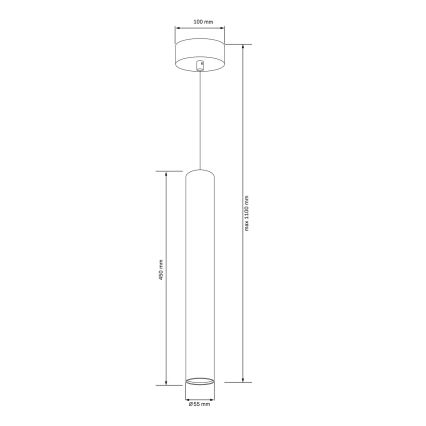 Lámpara colgante LUNGOMARE 1xGU10/10W/230V cromo mate