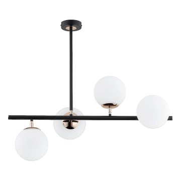 Lámpara colgante LURO 4xE14/10W/230V negro