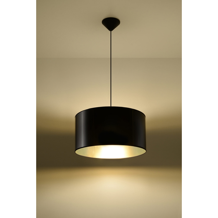 Lámpara colgante LUXOR 40 1xE27/60W/230V dorado/negro