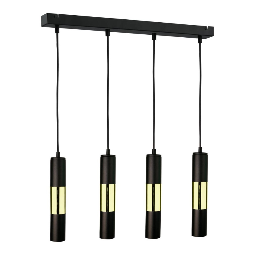 Lámpara colgante MAGNUMA 4xGU10/50W/230V negro/dorado