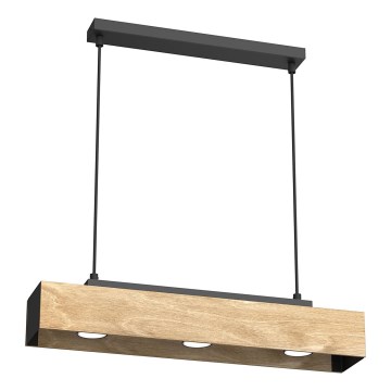 Lámpara colgante MAISON 3xGU10/8W/230V marrón/roble