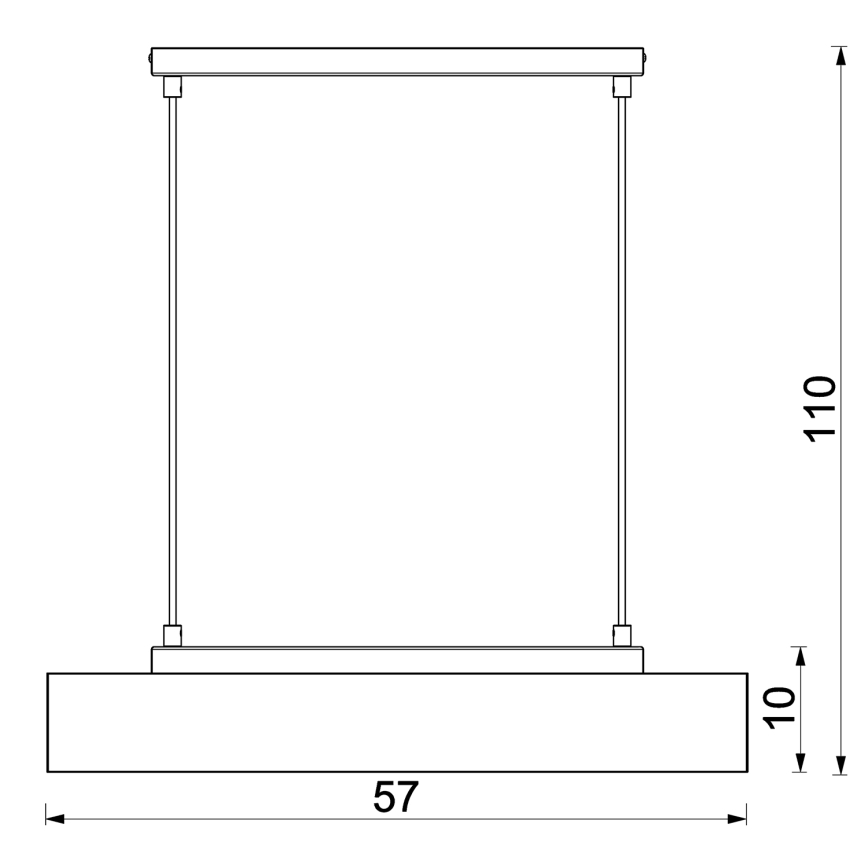 Lámpara colgante MAISON 3xGU10/8W/230V marrón/roble