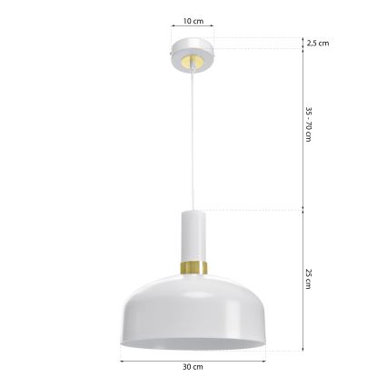 Lámpara colgante MALMO 1xE27/60W/230V