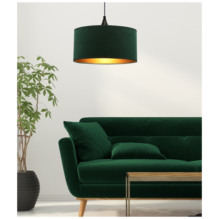 Lámpara colgante MALOTO 1xE27/60W/230V Verde
