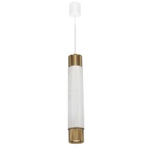 Lámpara colgante Marble white/brass 1xGU10/8W/230V