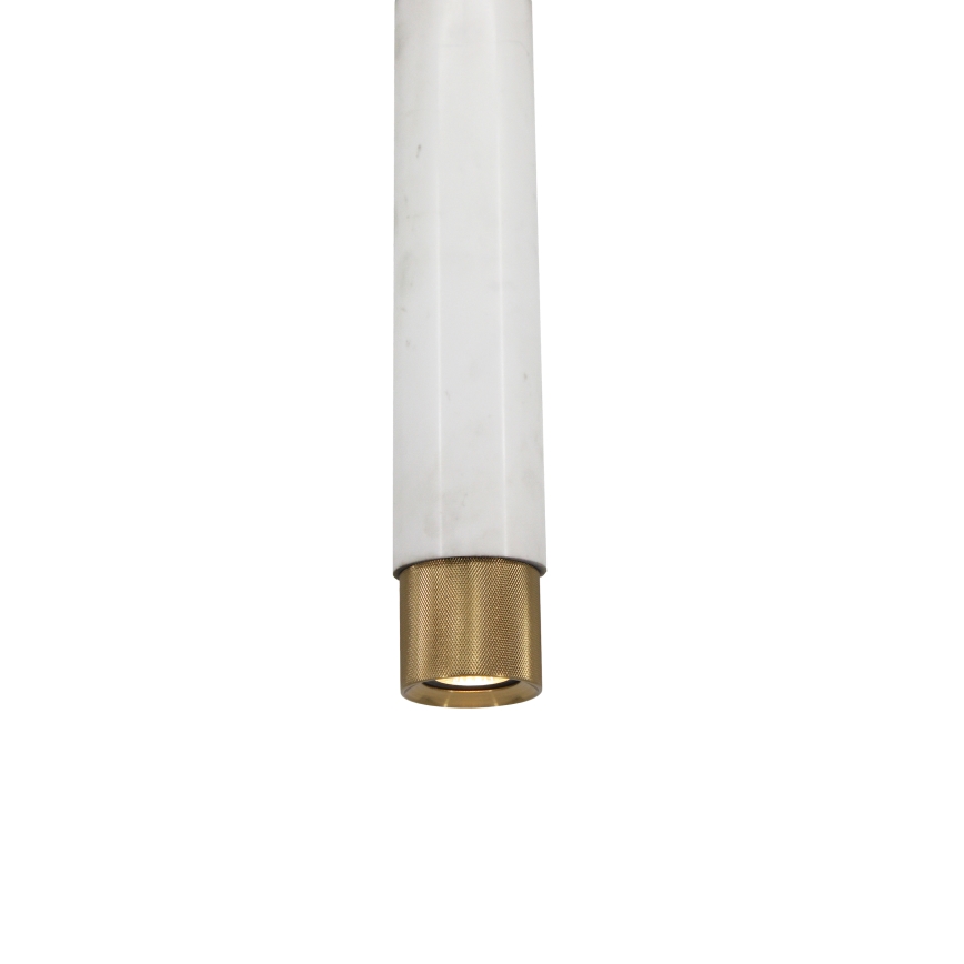 Lámpara colgante Marble white/brass 1xGU10/8W/230V