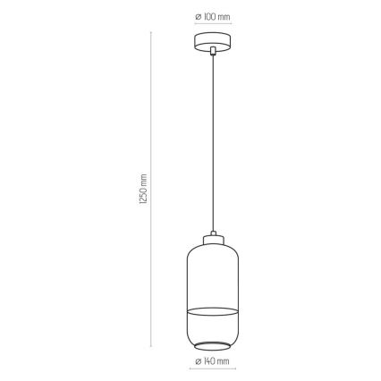 Lámpara colgante MARCO 1xE27/60W/230V blanco