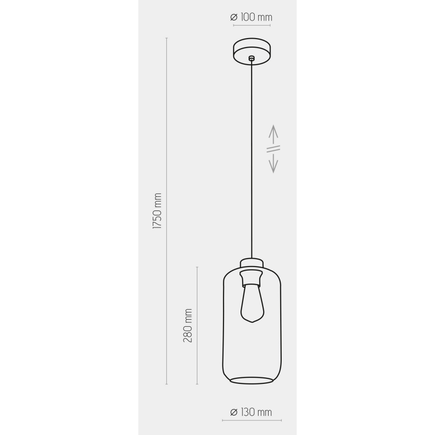 Lámpara colgante MARCO 1xE27/60W/230V negro