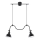 Lámpara colgante MARE 2 2xE27/60W/230V negro