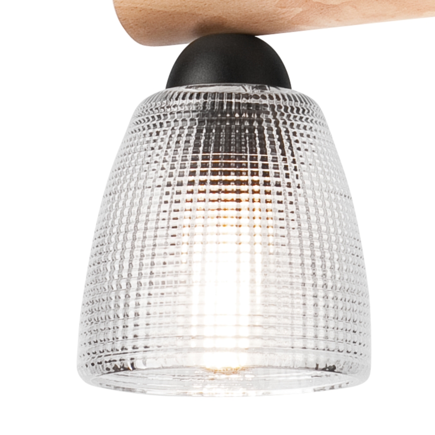 Lámpara colgante MARGIT 2xE27/60W/230V haya