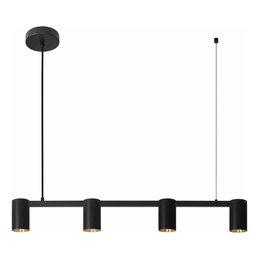 Lámpara colgante MARIBEL 4xGU10/10W/230V negro