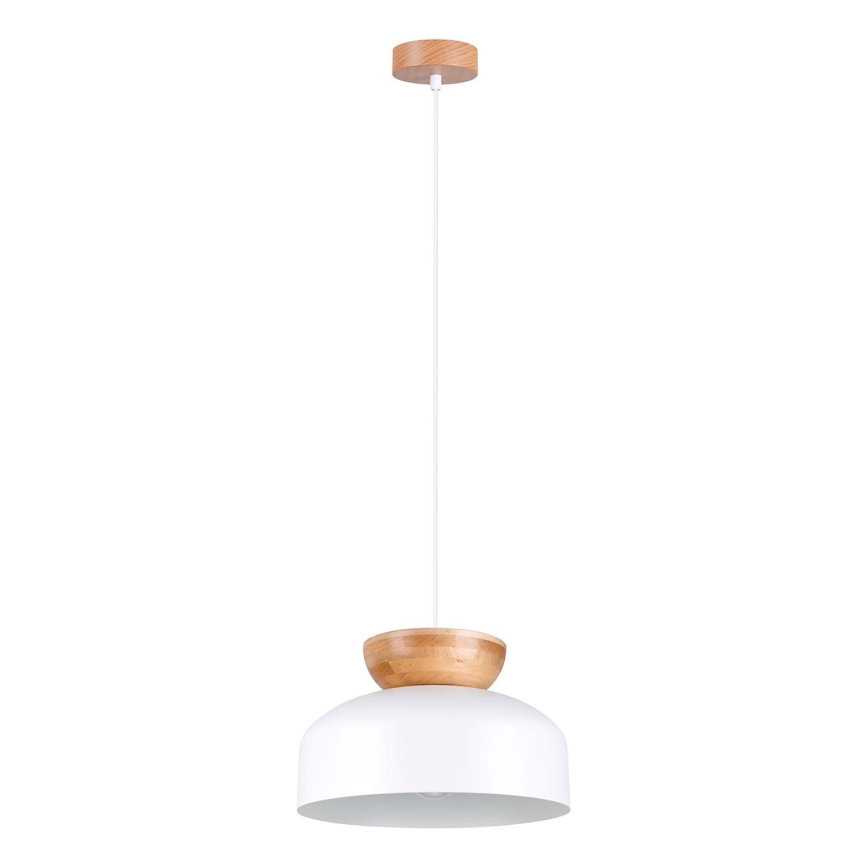 Lámpara colgante MARION 1xE27/15W/230V diá. 29,5 cm blanco