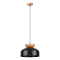 Lámpara colgante MARION 1xE27/15W/230V diá. 29,5 cm negro
